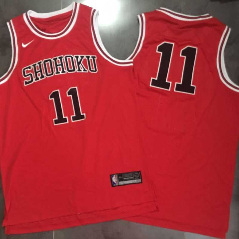 Slam Dunk Shohoku Away 11 Rukawa Kaede Red Stitched Basketball Jersey,We sell and wholesale Slam Dunk Shohoku Away 11 Rukawa Kaede Red Stitched Basketball Jersey on line form chian!